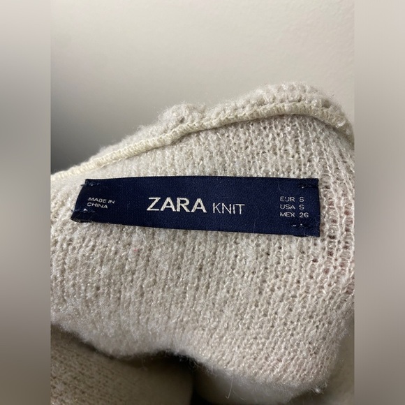 Zara Knit Hooded Double Breasted Oversized Cozy Button Up Sweater Coat - Picture 6 of 7
